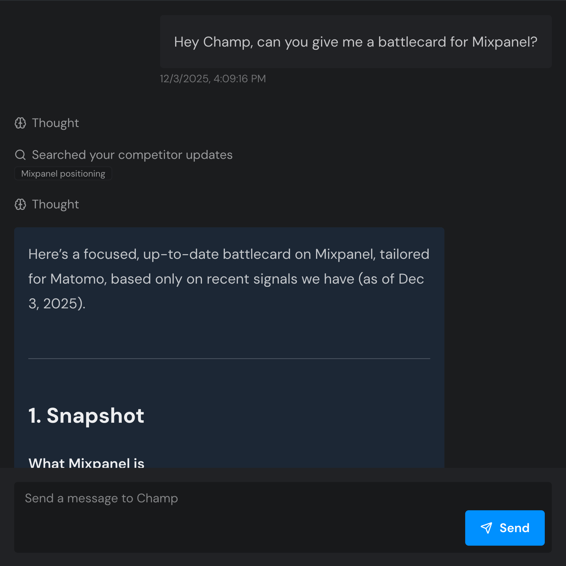 Create Battlecards in Seconds