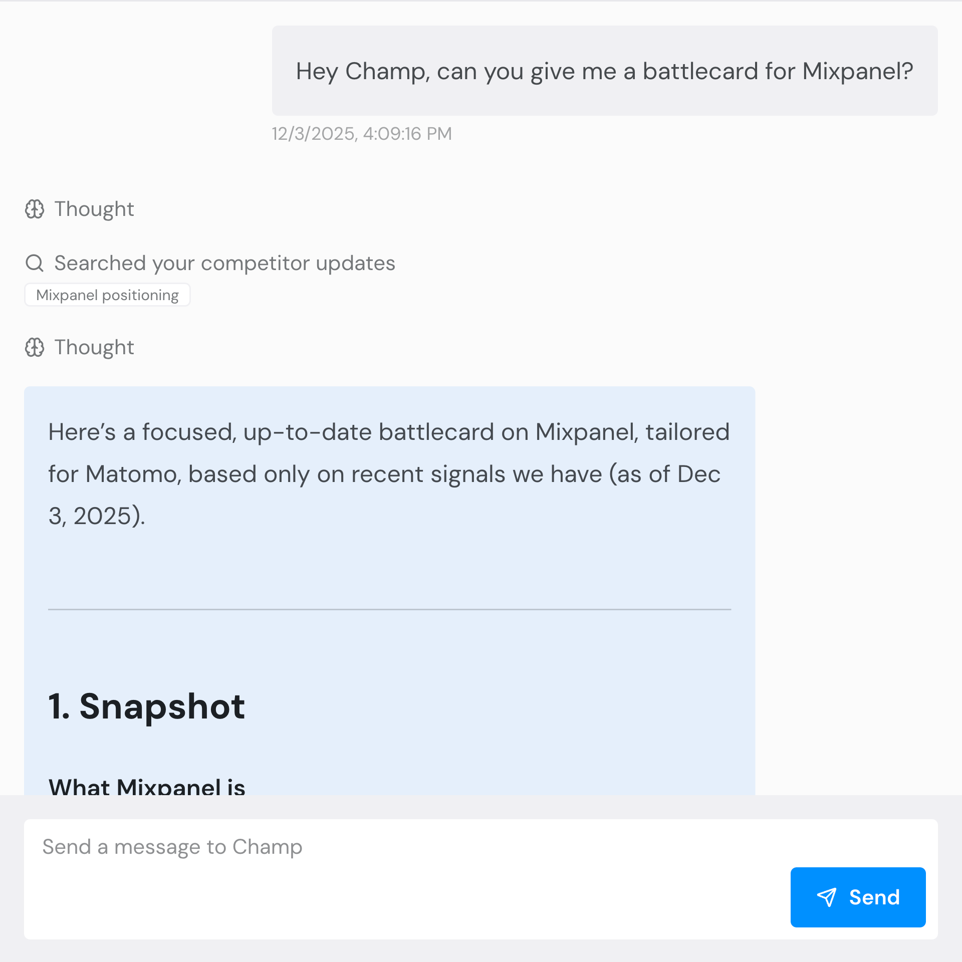 Create Battlecards in Seconds
