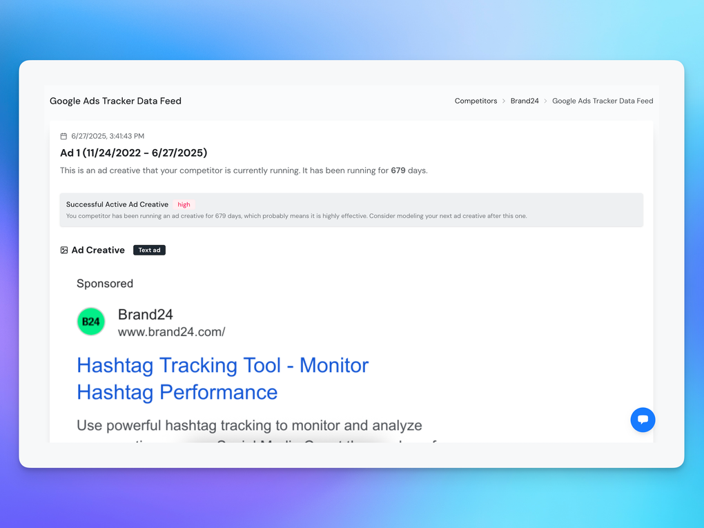 Our trackers work 24/7 to gather information. You can always see the full history of a tracker on the dashboard.