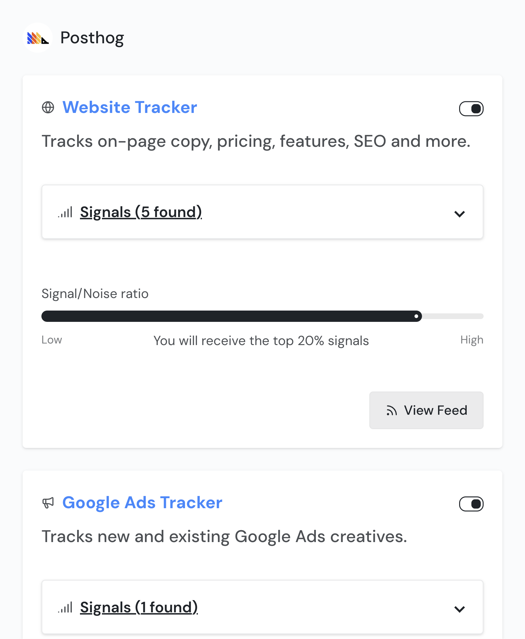 Decide what and how you want to track each competitor. Monitor their website changes, ad campaigns, or backlink strategies—customize your intelligence gathering.