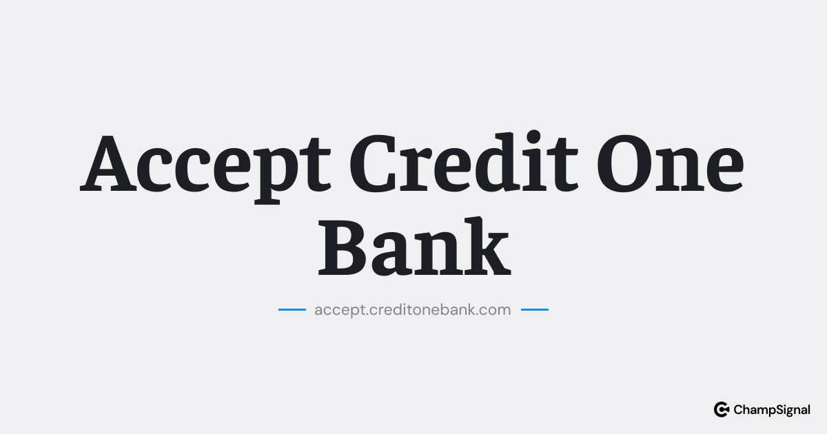 Accept Credit One Bank image
