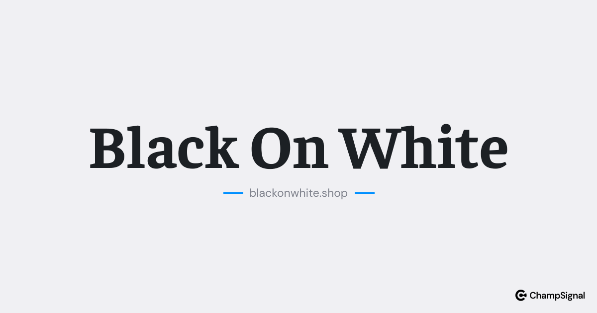 Black On White image