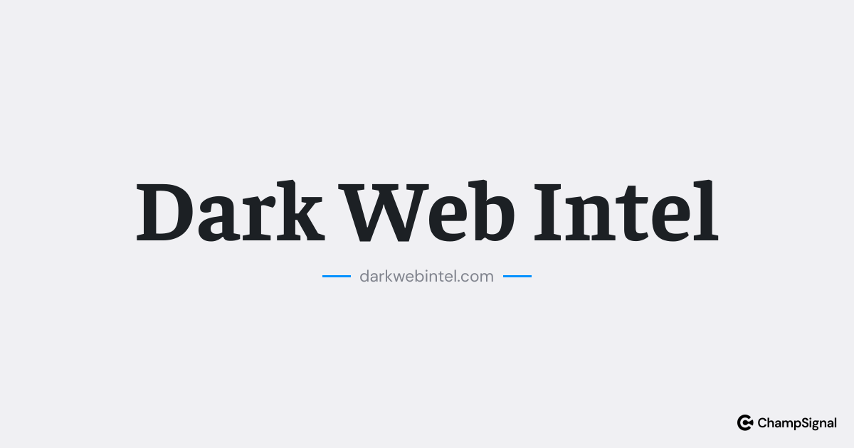 Dark Web Intel image