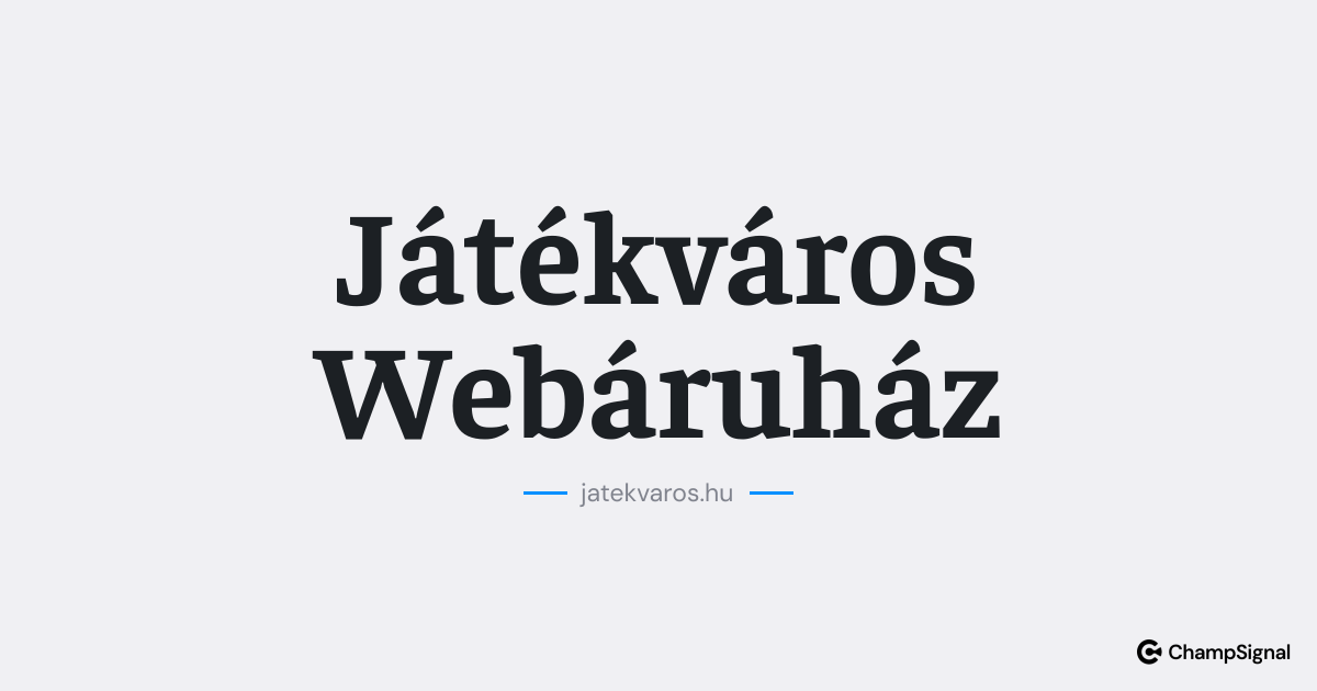 Játékváros Webáruház image