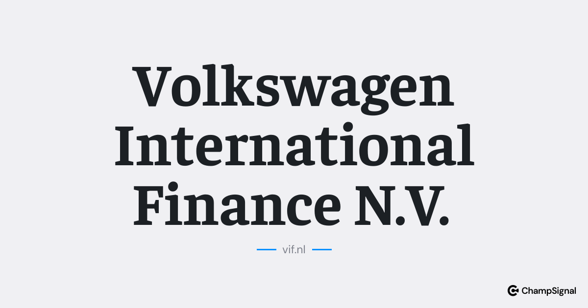 Volkswagen International Finance N.V. image