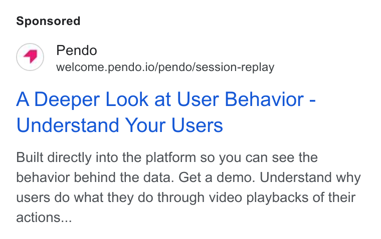 Ad creative for Pendo