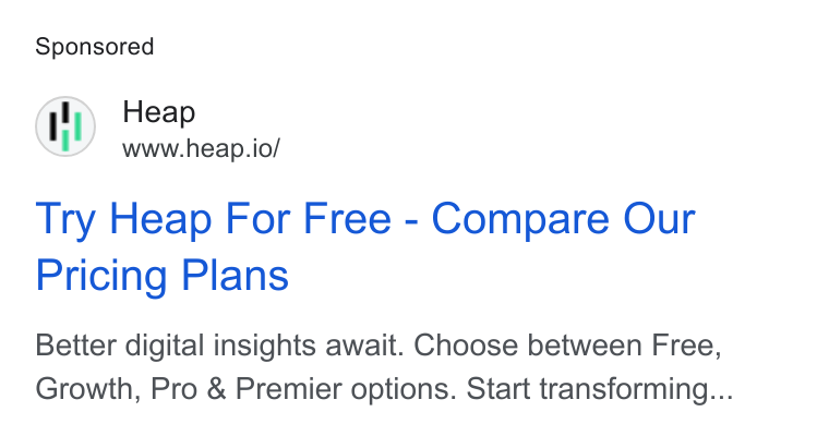 Ad creative for Heap