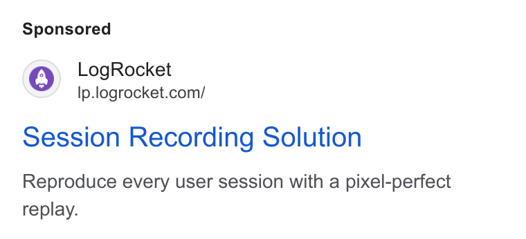 Ad creative for Session Recording Solution
