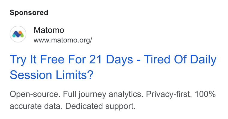 Ad creative for Try It Free For 21 Days - Tired Of Daily Session Limits?