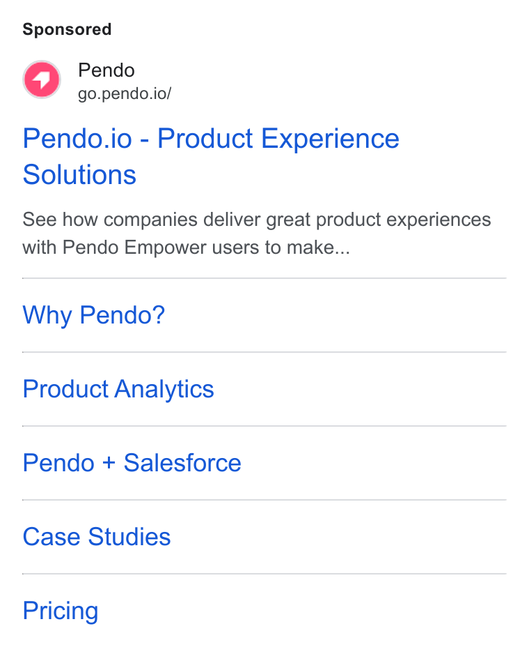 Ad creative for Pendo.io - Product Experience Solutions