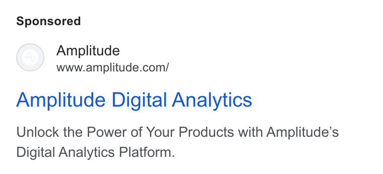 Ad creative for Amplitude Digital Analytics
