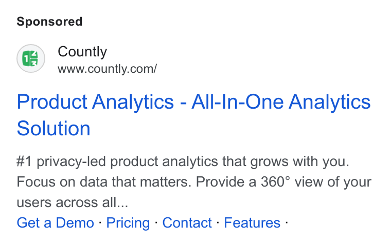 Ad creative for Product Analytics - All-In-One Analytics Solution