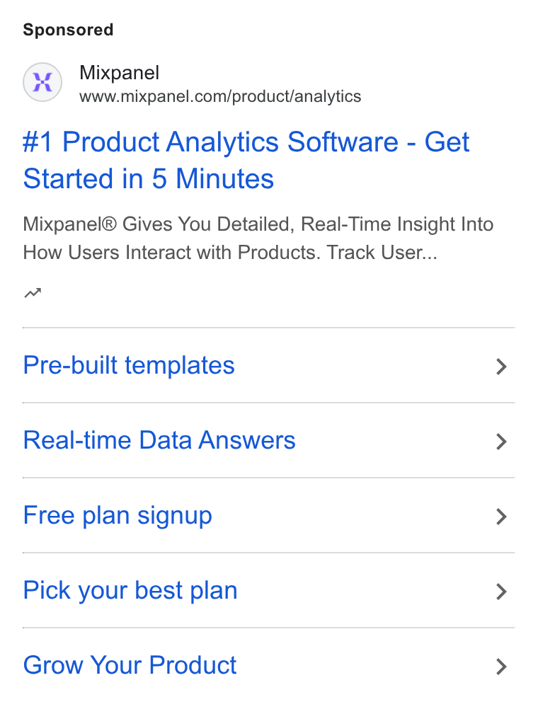 Ad creative for #1 Product Analytics Software - Get Started in 5 Minutes
