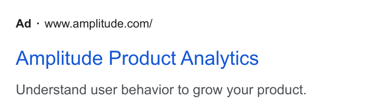 Ad creative for Amplitude Product Analytics