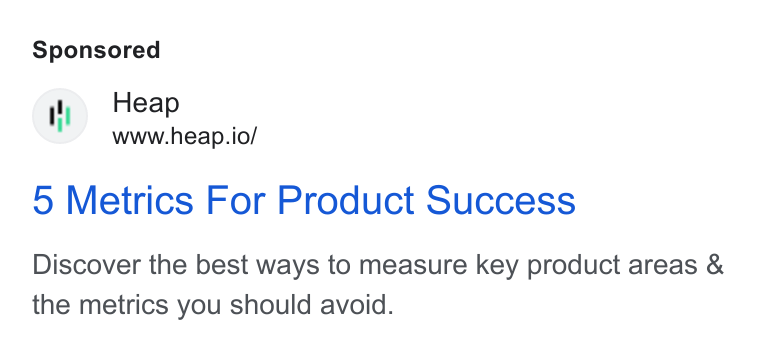 Ad creative for 5 Metrics For Product Success