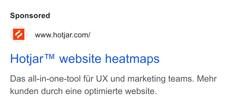 Ad creative for Hotjar™ website heatmaps