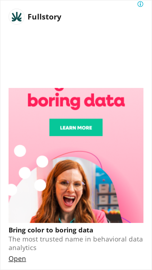 Ad creative for FullStory